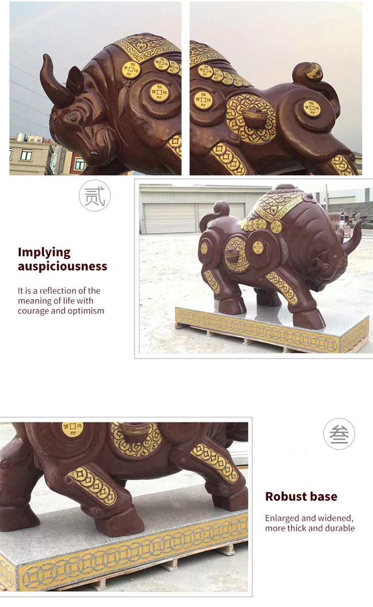 Granite bullfighting stone sculpture can be customized