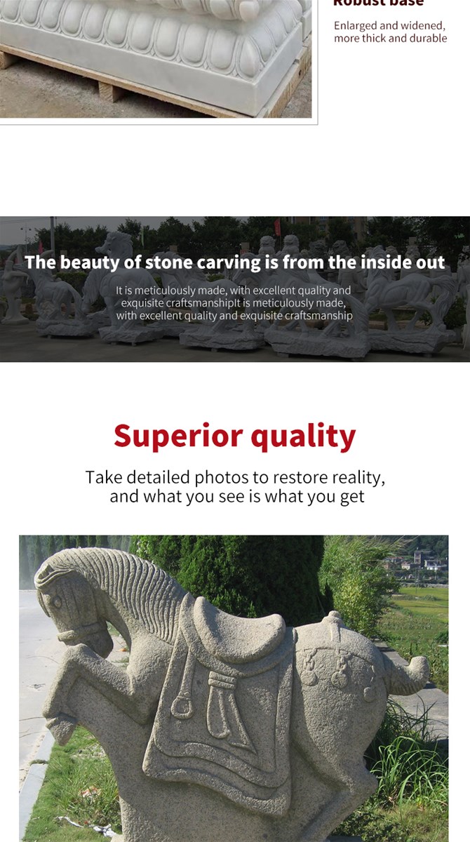 White horse stone sculpture can be customized