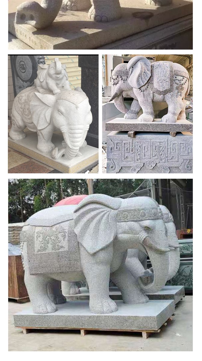 Granite elephant stone sculpture can be customized