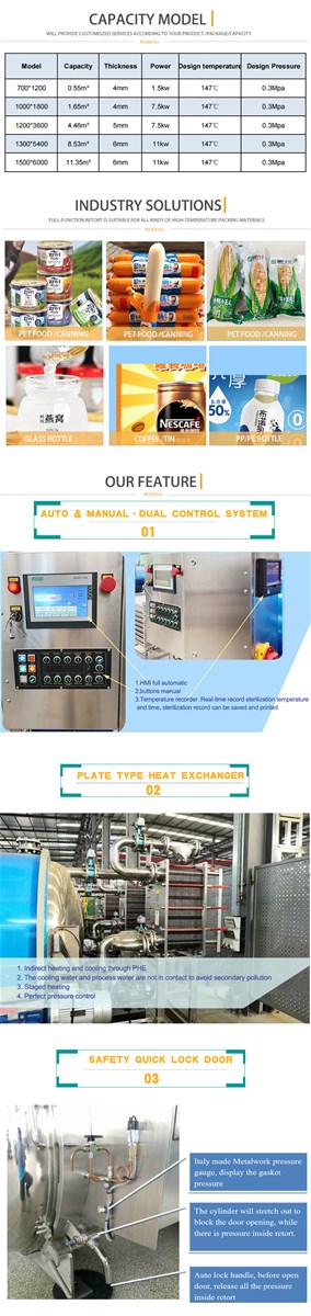 Retort Machine Pouch Autoclave Sterilizer for Glass Jar Bottle Drinks Canned Jams Tuna Sardine Luncheon