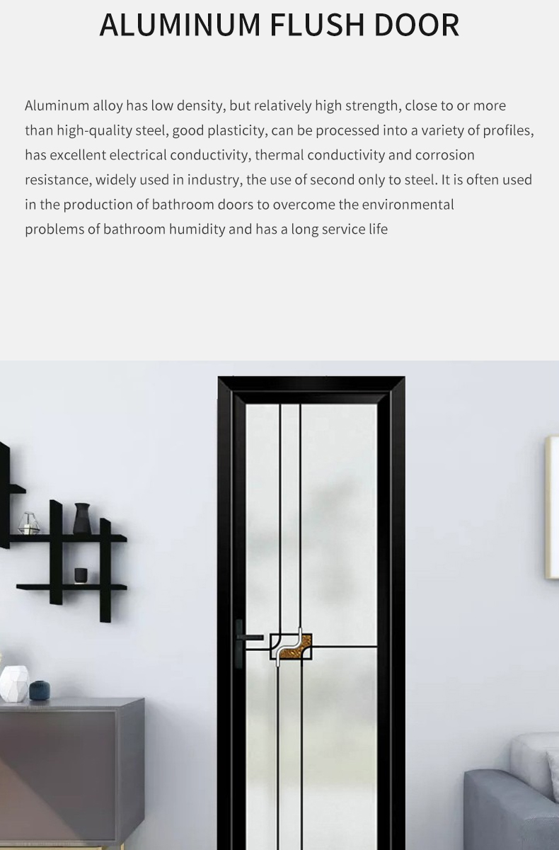 Aluminum alloy flush doors support customization