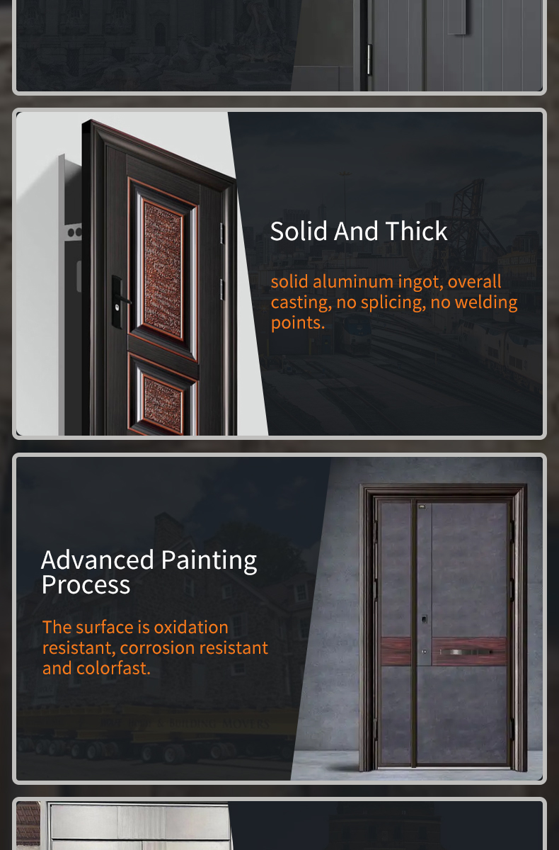 Cast aluminum doors support customization