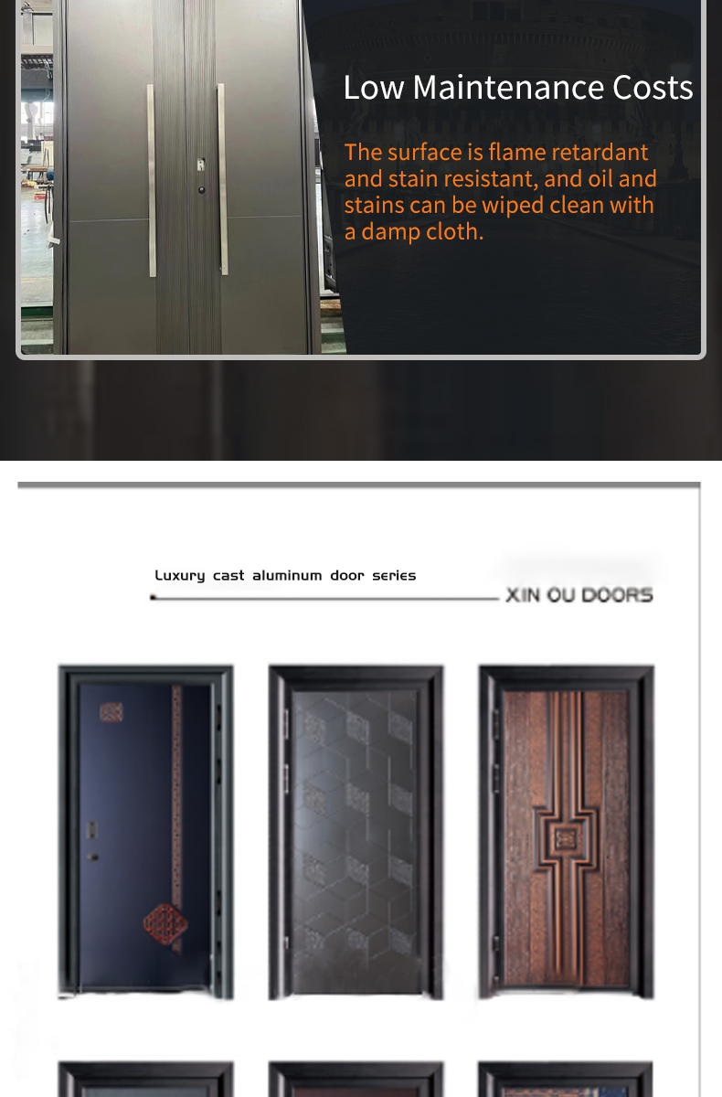 Cast aluminum doors support customization