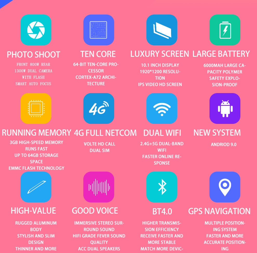 Factory Price Tablet PC Octa Core 20ghz 4gb RAM Odm Best 10 Inch Android 120 Tablet PC Manufacturers Clear Camera 513