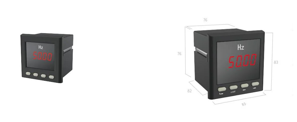 8383mm Digital LED Display Programmable Ratio Panel Mounted 60 Hz Frequency Meter