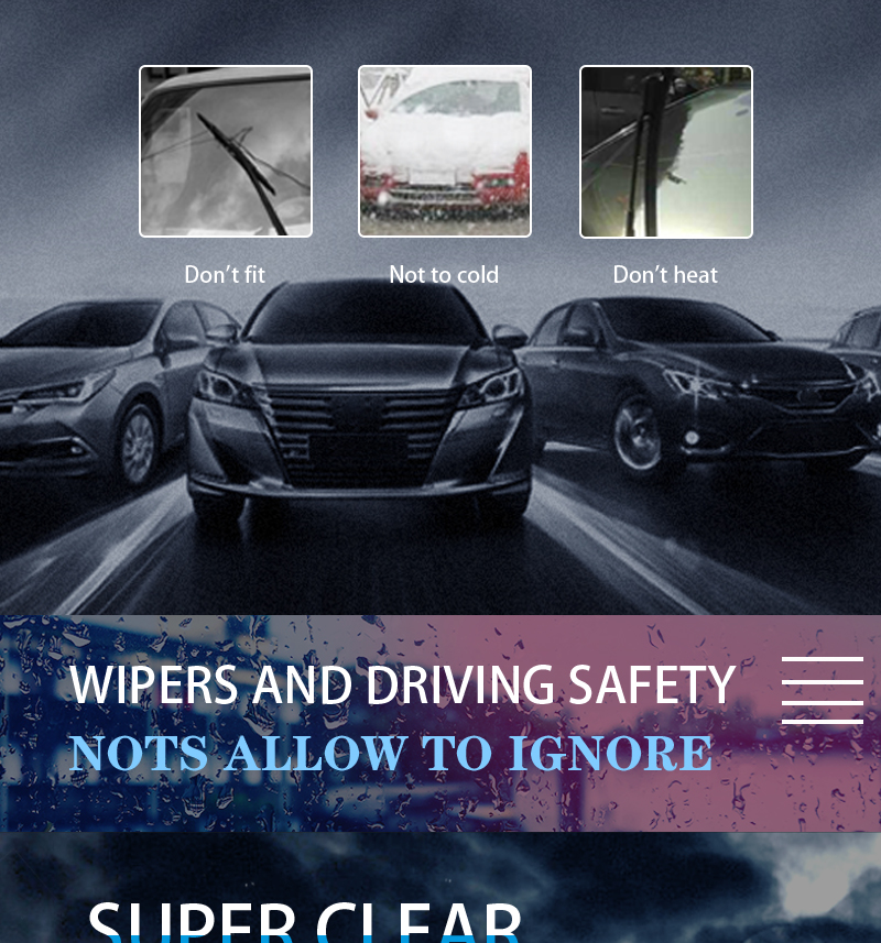 Car wipers are suitable for all types of cars