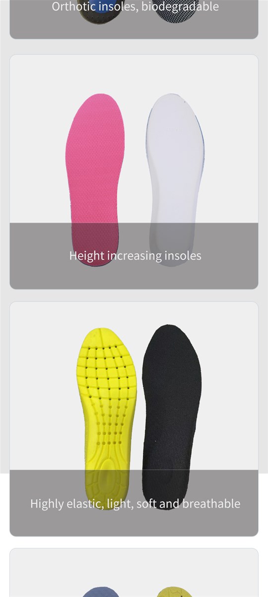 PU insoles multiple specifications to choose from support customization