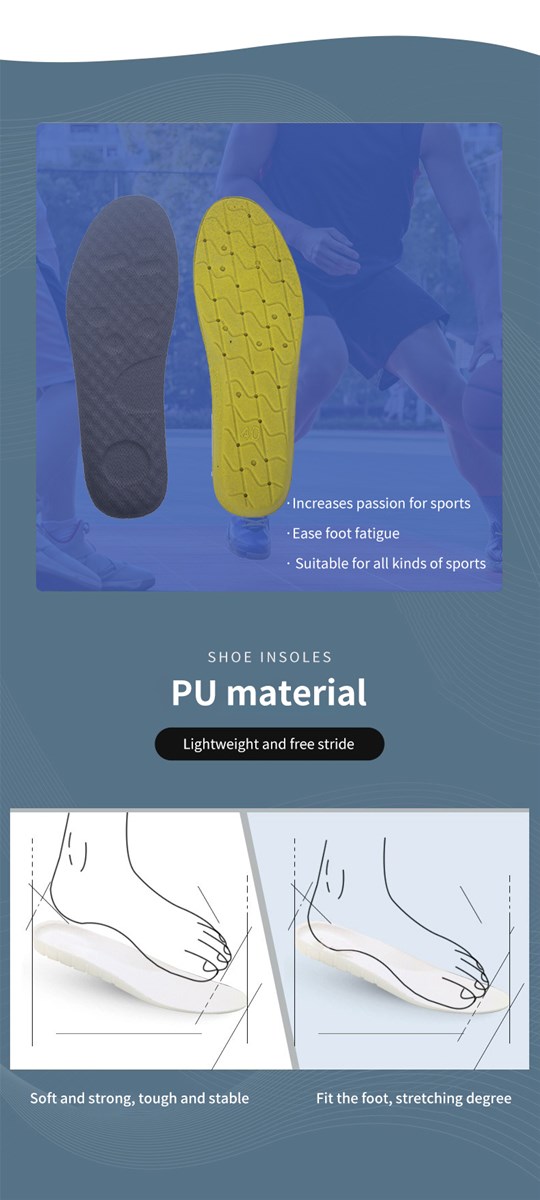 PU insoles multiple specifications to choose from support customization