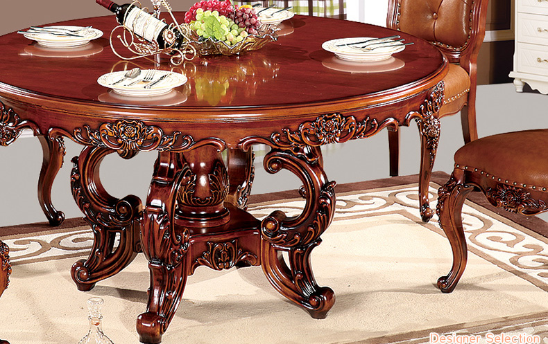 European dining table and chairs set dining room furniture European round table etc