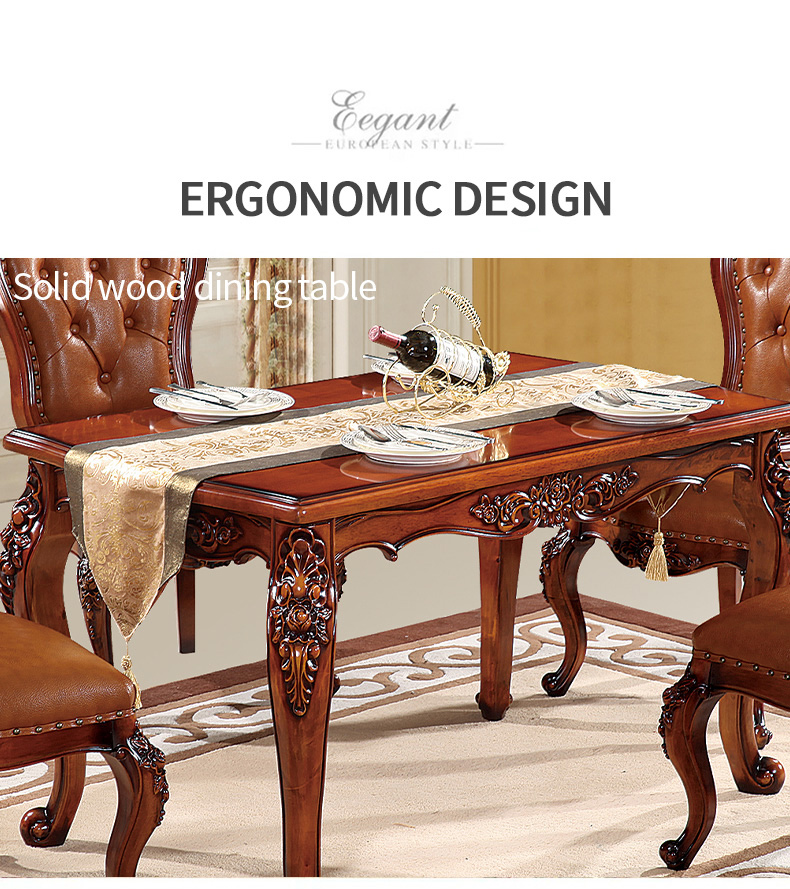 European dining table and chairs set dining room furniture European round table etc