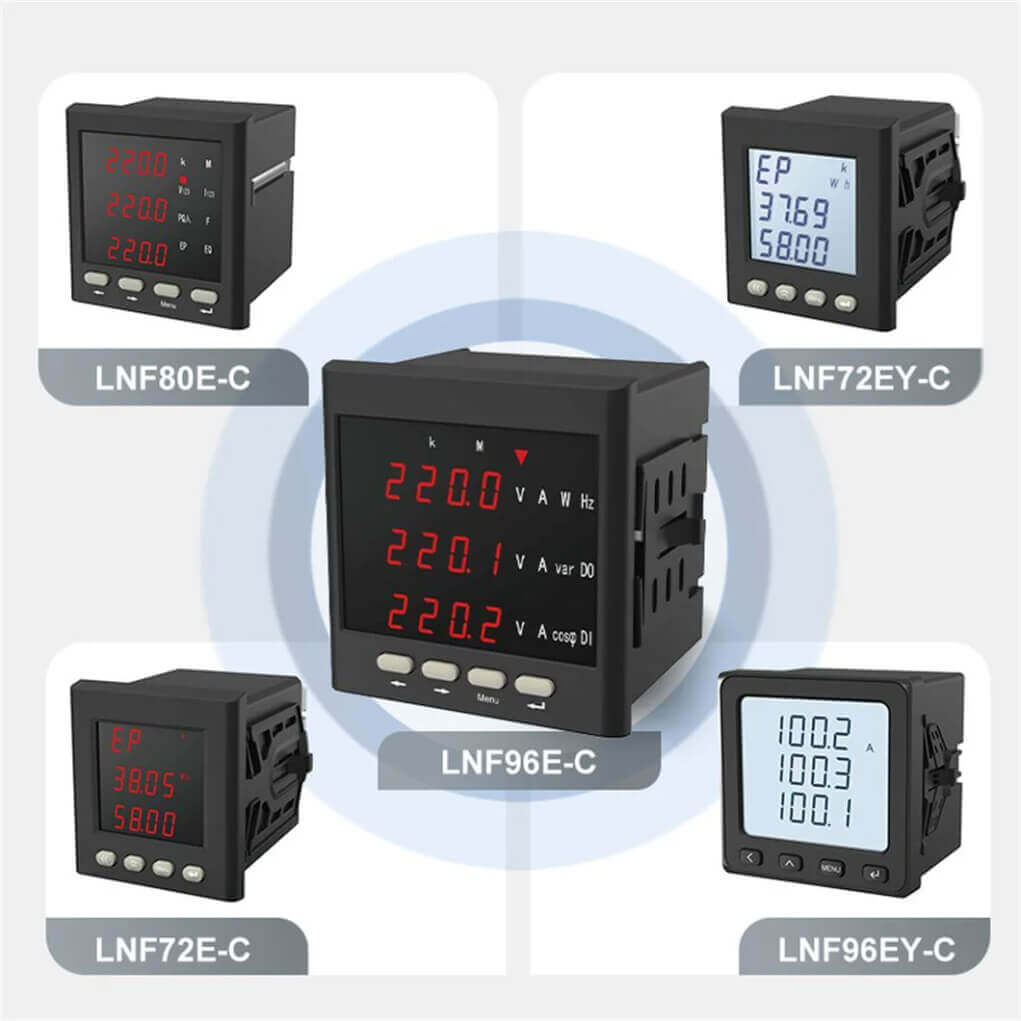 LED Digital Display RS485 3 Phase 215th Harmonic Voltmeter Ammeter Dual Multifunctional Power Meter