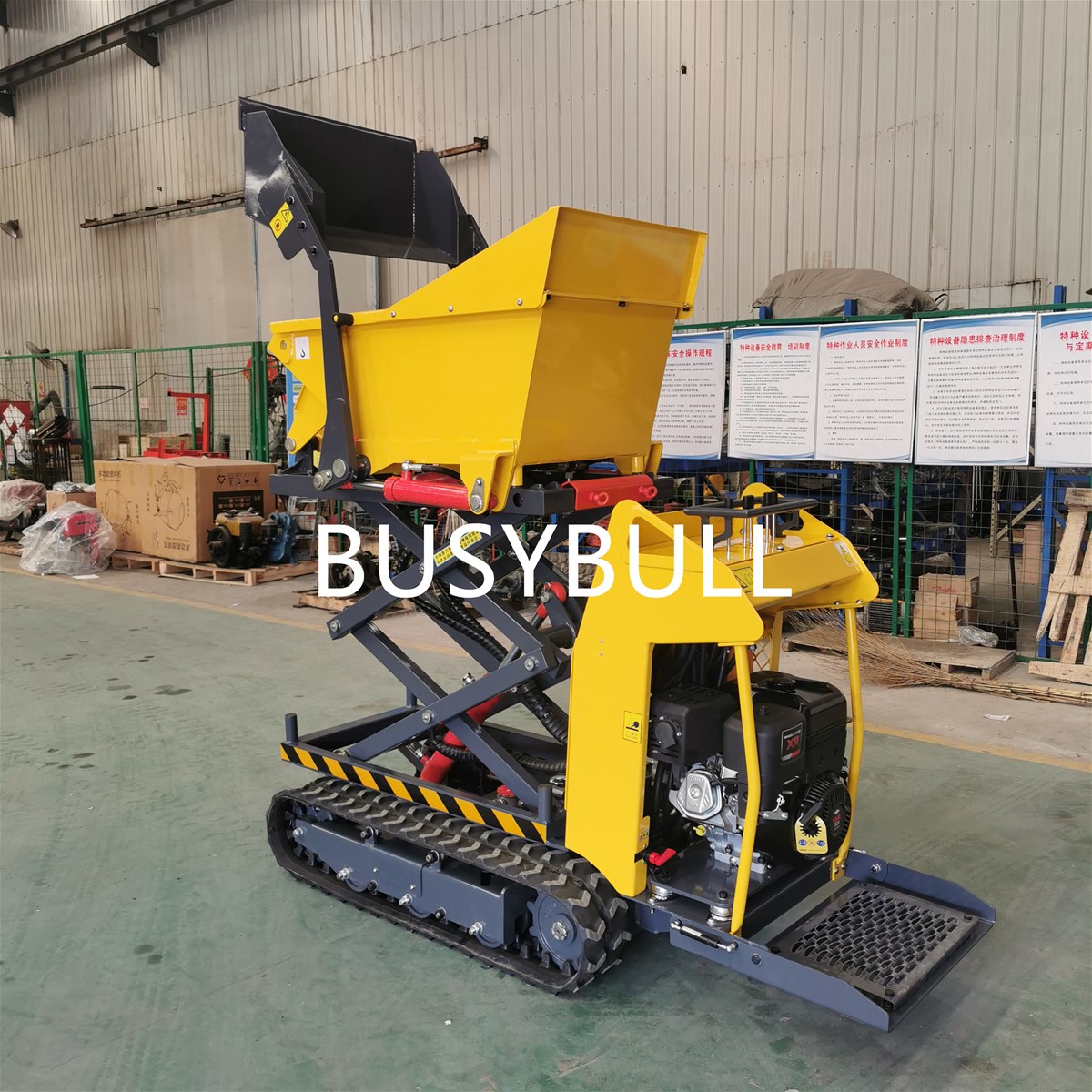 BUSYBULL Automatic Petrol BD05BH1200 Mini liftable selfloading crawler dumper Manual Crawler carrier for construction