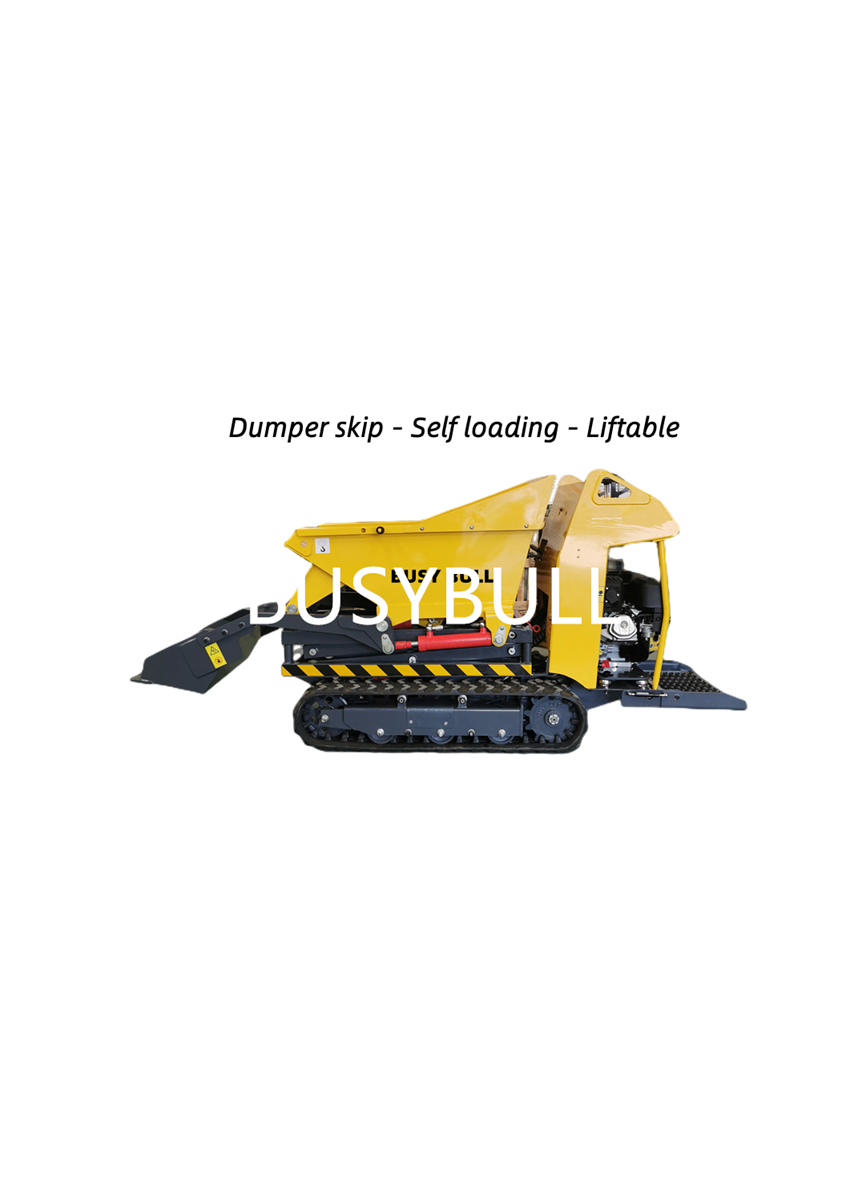 BUSYBULL Automatic Petrol BD05BH1200 Mini liftable selfloading crawler dumper Manual Crawler carrier for construction