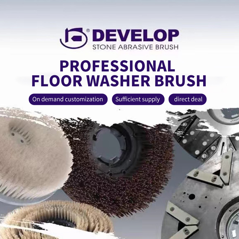 Brushing wire brush scrubbing machine cleaning wasteland grinding refurbishment 6inch floor brushing machine wire brus