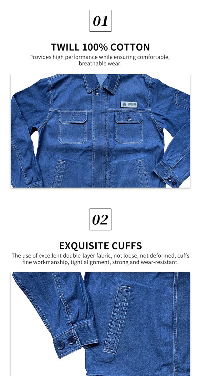 Denim work clothes fashion jacket style slim and comfortable various colors available three dimensional cutting