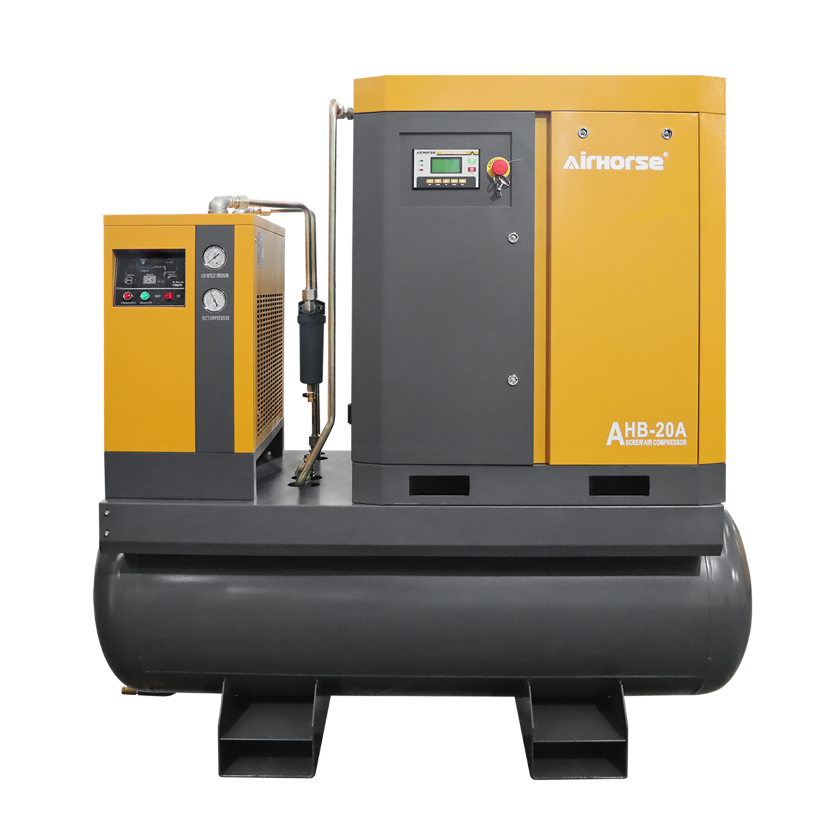 11KW 15KW 16Bar 500L Tank Screw Type Compressor With Dryer For Laser Cutting machine