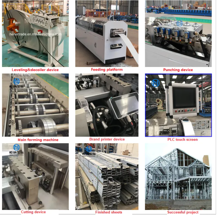 Light gauge steel villa frame roll forming machine