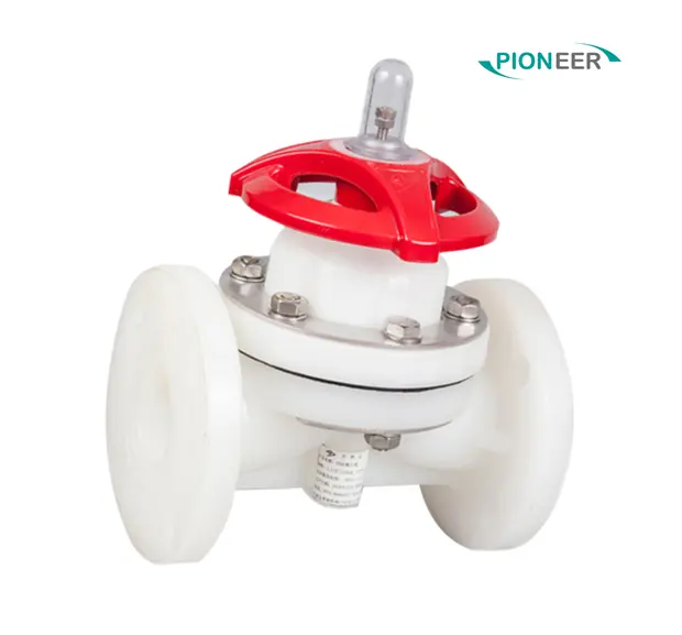 High Quality Industrial Plastic ValveSocket Type PVDF Diaphragm Valve for Toxic Medium Water Treatment