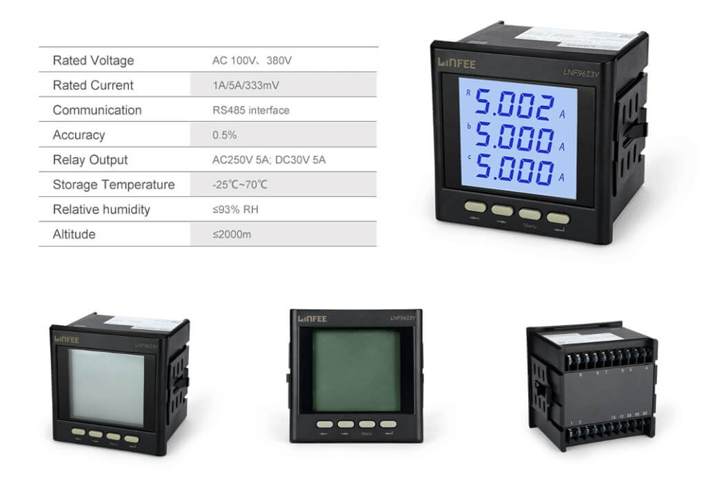 Great Price LCD Display 2Way Relay Output Ampere Meter 2Way Switch Input LCD Ampere Meter