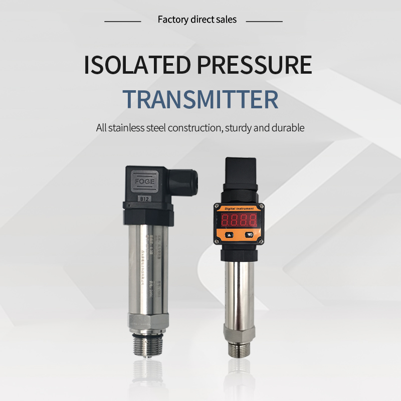 Lsolated pressure transmitter with high accuracy and stability resistant to wear and tear shock corrosion