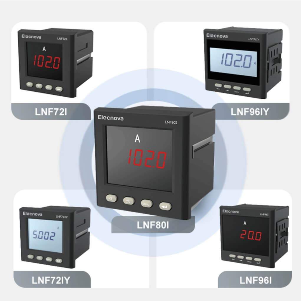 Single Phase Current Digital RS485 Commnication Panel Mounted LCD Ampere Meter