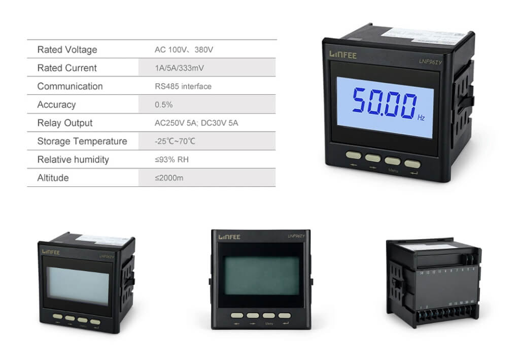 Single Phase Current LCD Display 9696mm Smart Ampere Meter