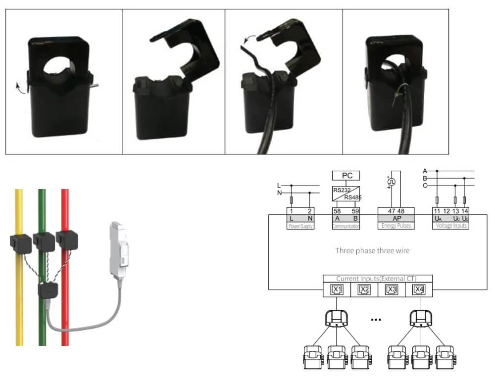 50600A Split Core 02s Power Sensor CT Current Transformer