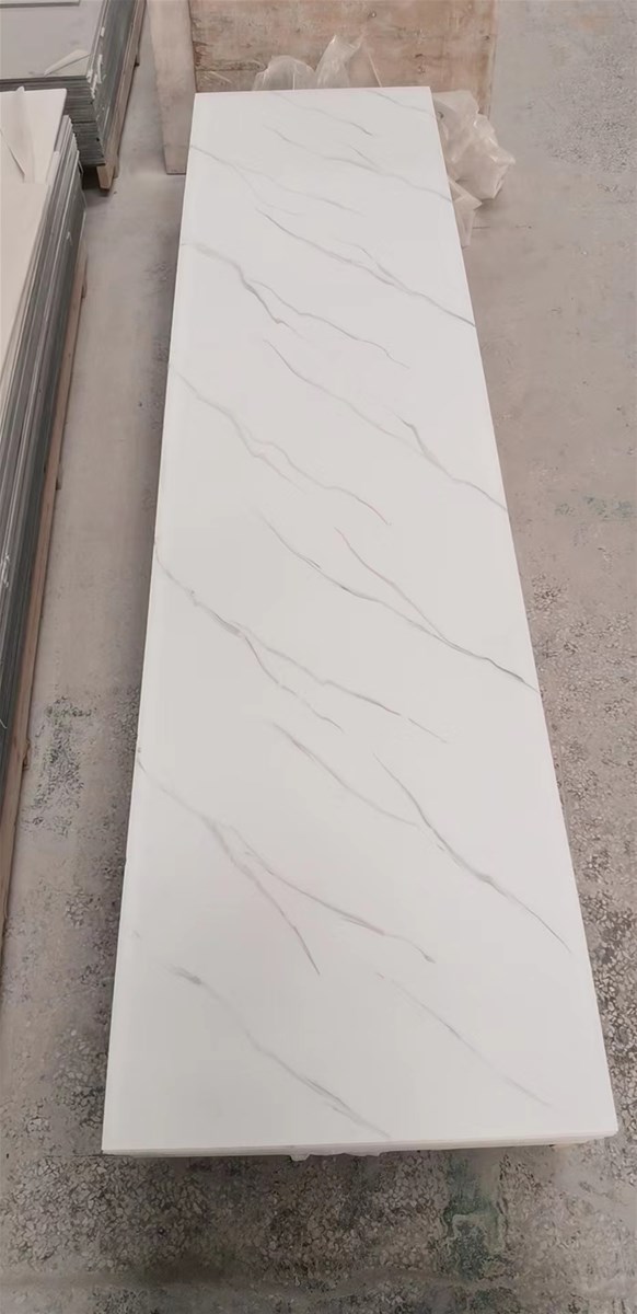 Oliky Acrylic Solid Surface White Artificial PMMA Slab Marble Stone