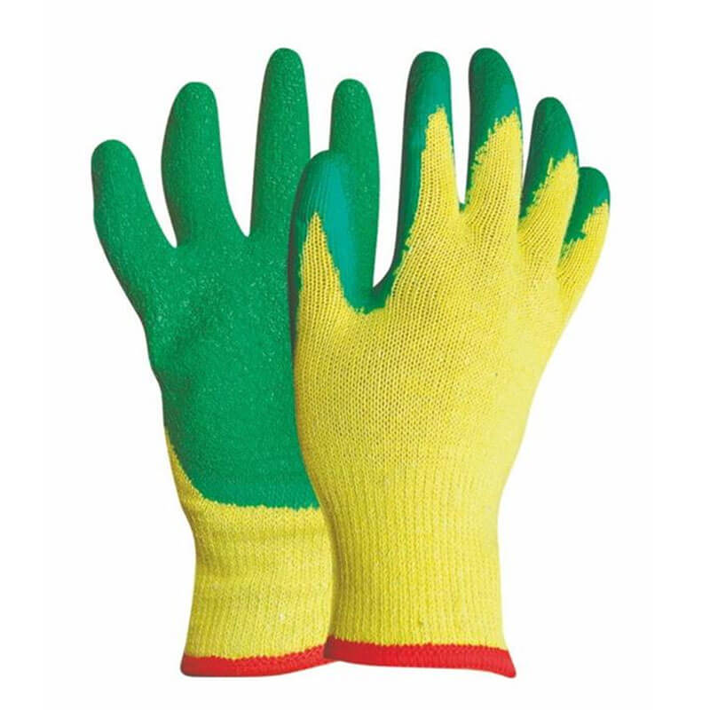 Best 10G TC Cotton Liner Crinkle Latex Firm Grip Work Gloves for Construction