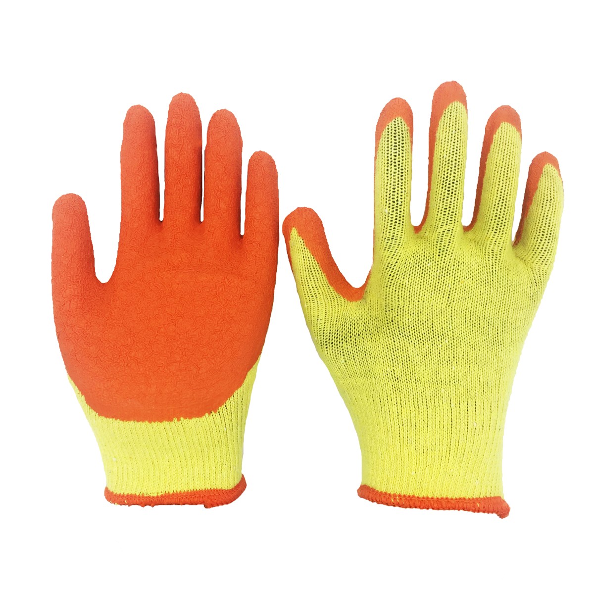 Best 10G TC Cotton Liner Crinkle Latex Firm Grip Work Gloves for Construction