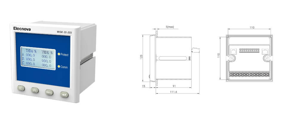 Wgk31201 Series Intelligent LCD Separate Compensation and Reactive Compensation Controller with Modbus