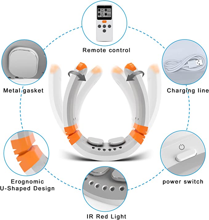 Neck Massager for Pain Relief Deep Tissue 9 Modes 50 Intensities Neck Pain Fsa Eligible