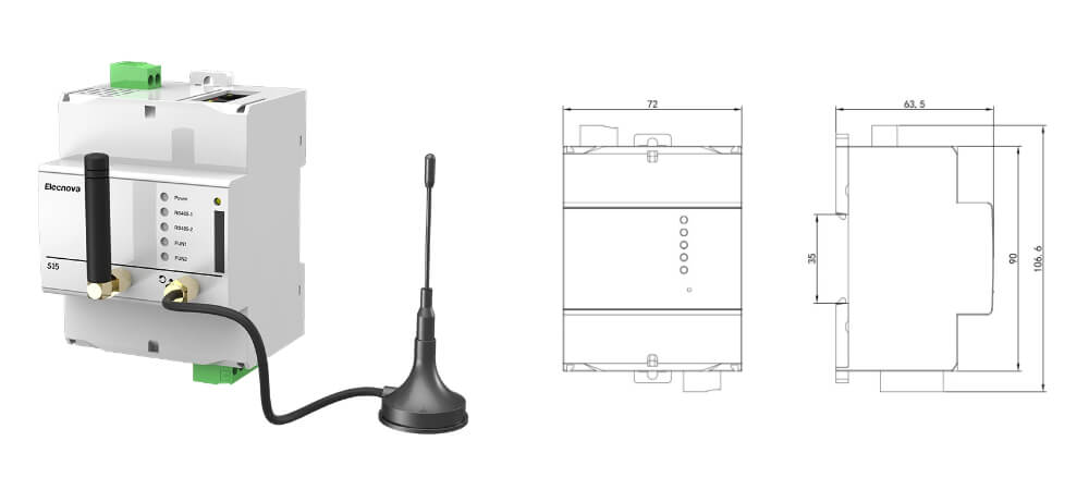 MultiProtocol Support Multiple Data Acquisition Online Device Numerical Display Wireless Gateway