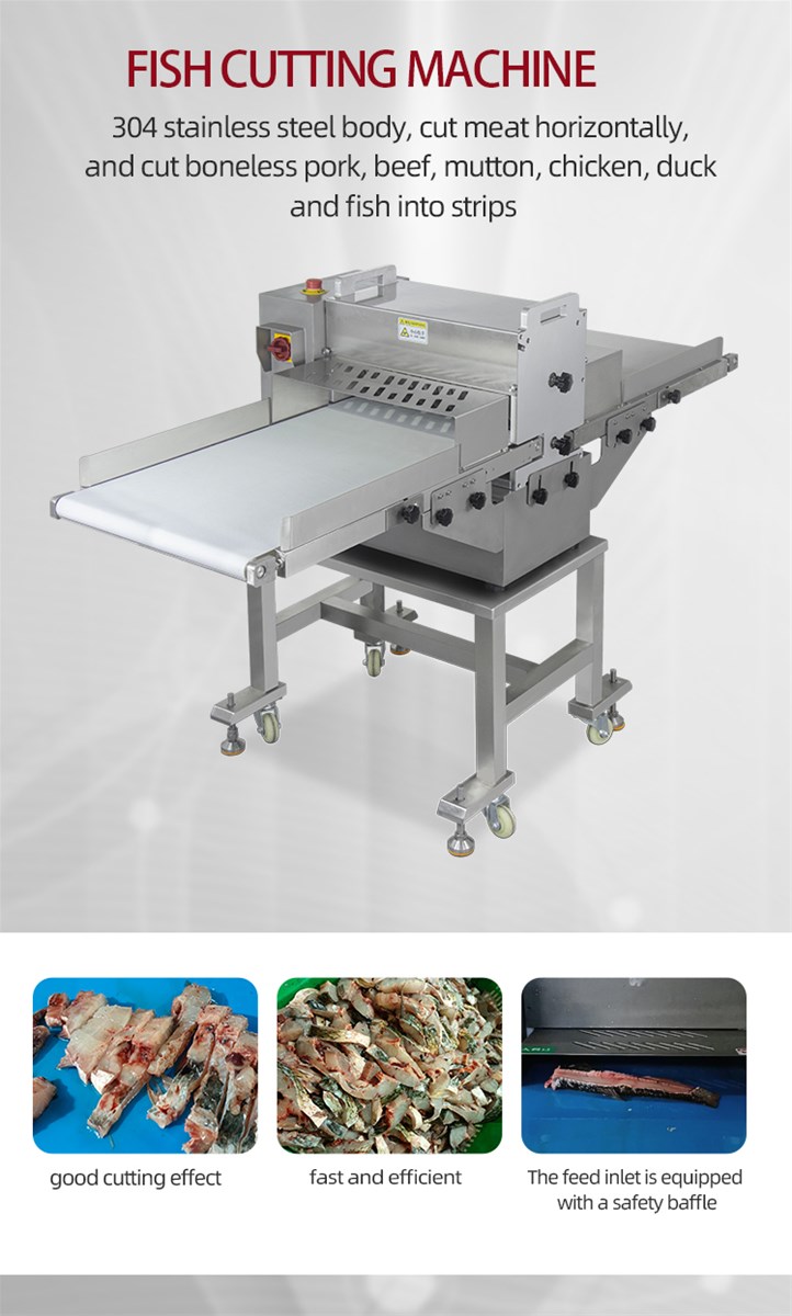 Industrial Automatic Bonelss Pork Chicken Duck Poultry Beef Meat Fish Block Cutter Cutting Machine