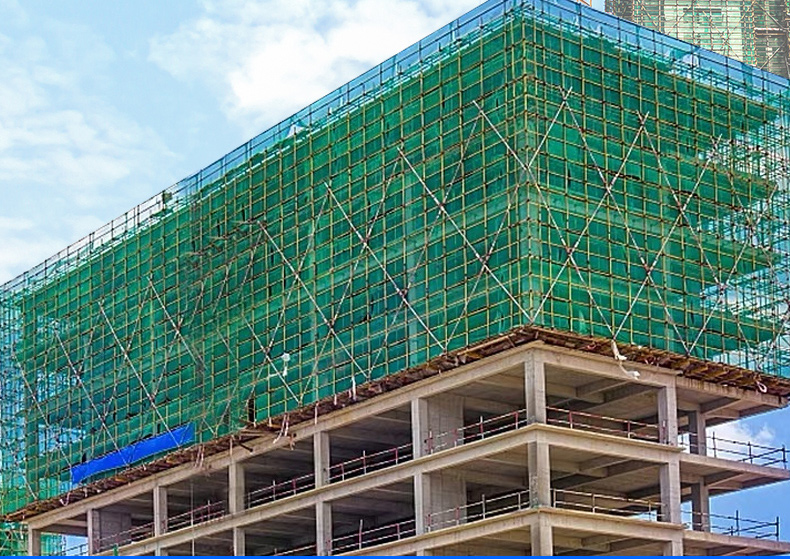 Construction site safety net outer frame flame retardant dense mesh engineering dust net