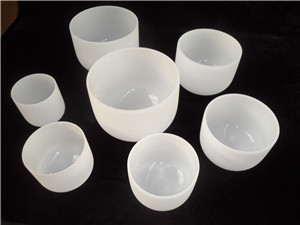 Quartz Frosted Singing Bowsl Chakra 7 Set