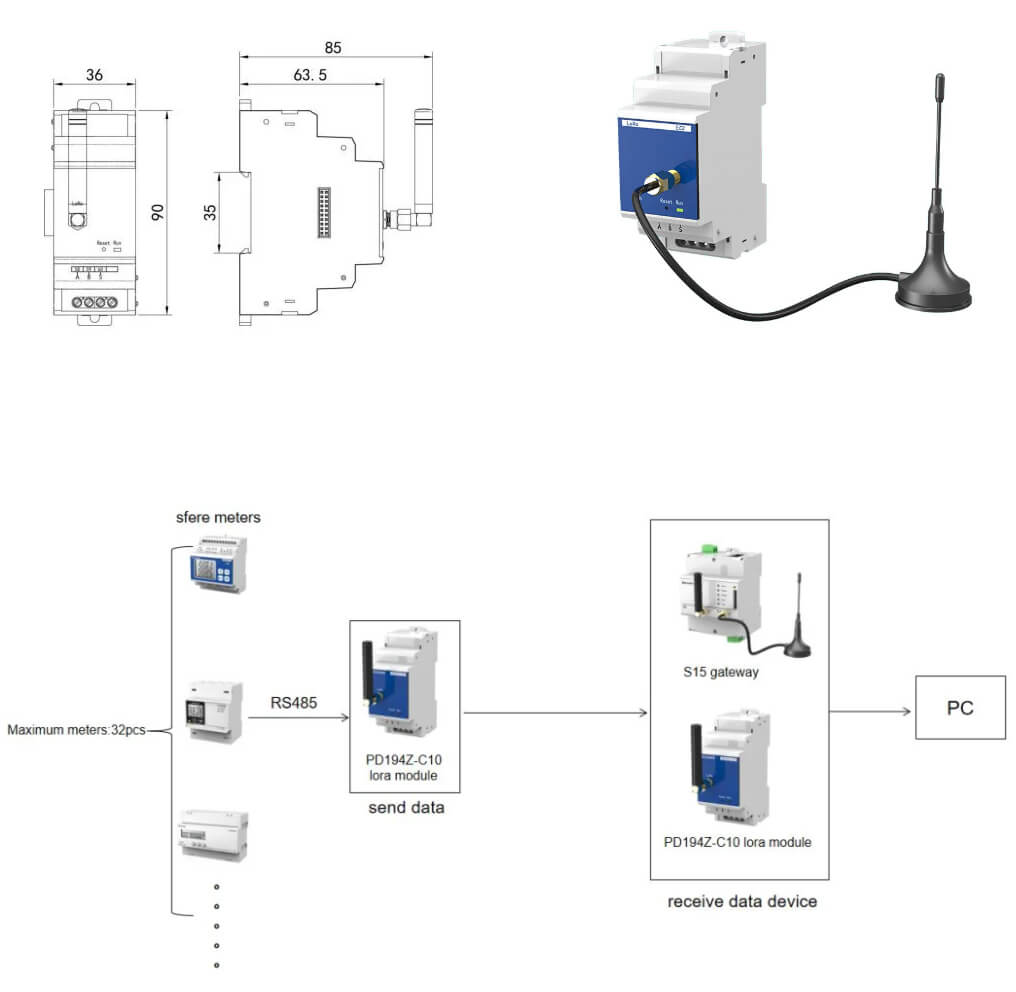 RS485 Communication Interface Long Distance Connectivity AntiInterference Hardware Wireless Transmission Module