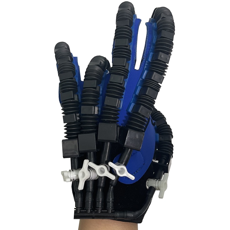 Smart Restoring Health Device Glove after Stroke Arm Hand Robot Finger Exercise Machine Stroke Mirroring Rehabilitation