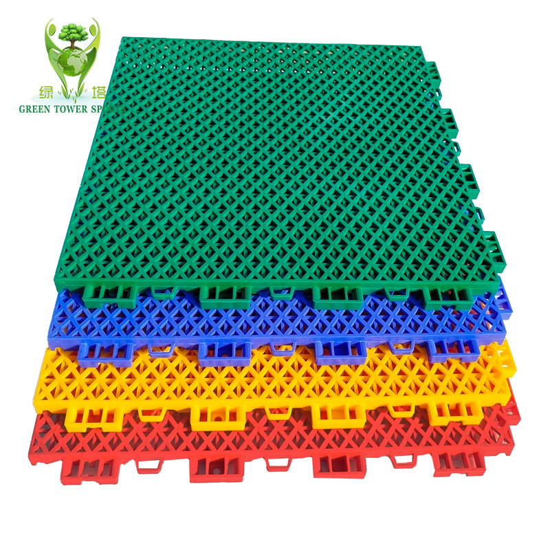 Easytoassemble plastic basketball floor playground