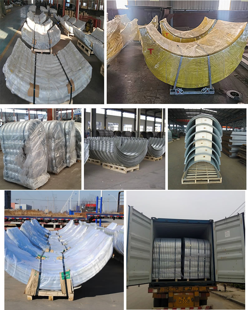 Steel corrugated pipe assembled large diameter metal culvert pipe