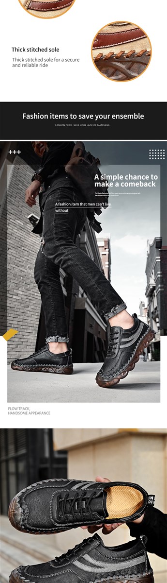 Ultra fiber leather rubber sole mens shoes for casual mountaineering and outdoor use