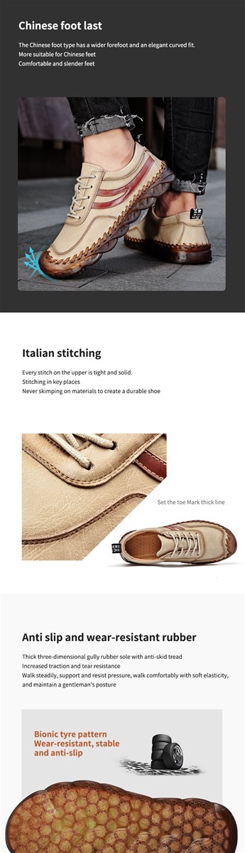 Ultra fiber leather rubber sole mens shoes for casual mountaineering and outdoor use