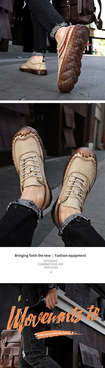 Ultra fiber leather rubber sole mens shoes for casual mountaineering and outdoor use
