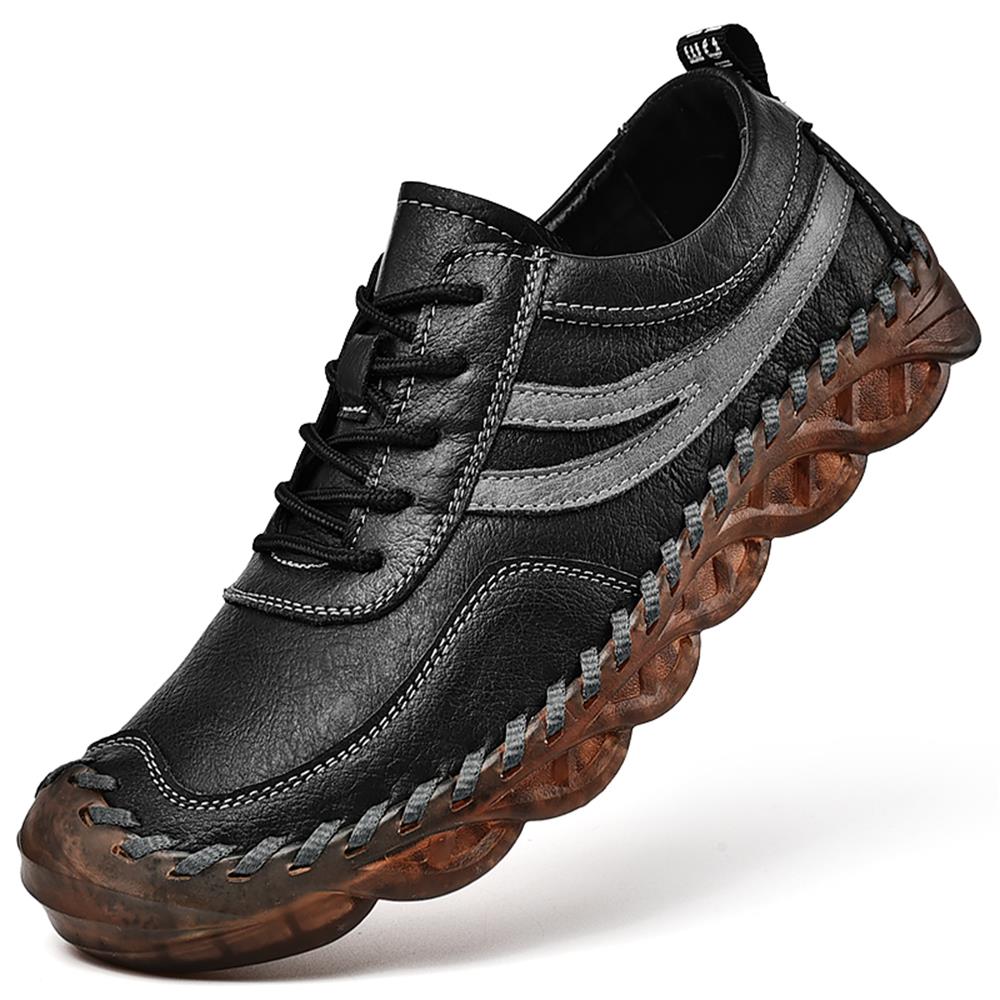 Cowhide rubber soled mens shoes outdoor hiking and leisure top layer