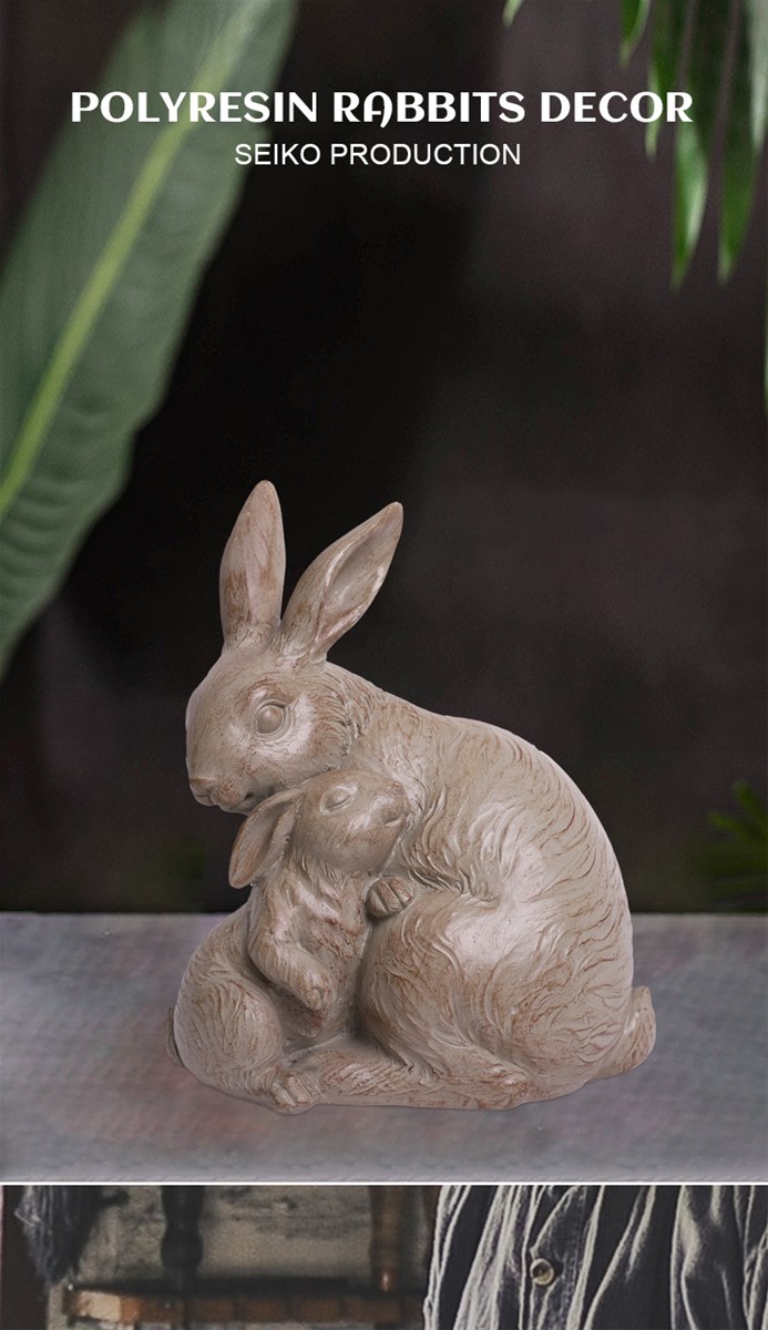 Collaborative Craft Resin Garden Crafts Rabbit Decoration