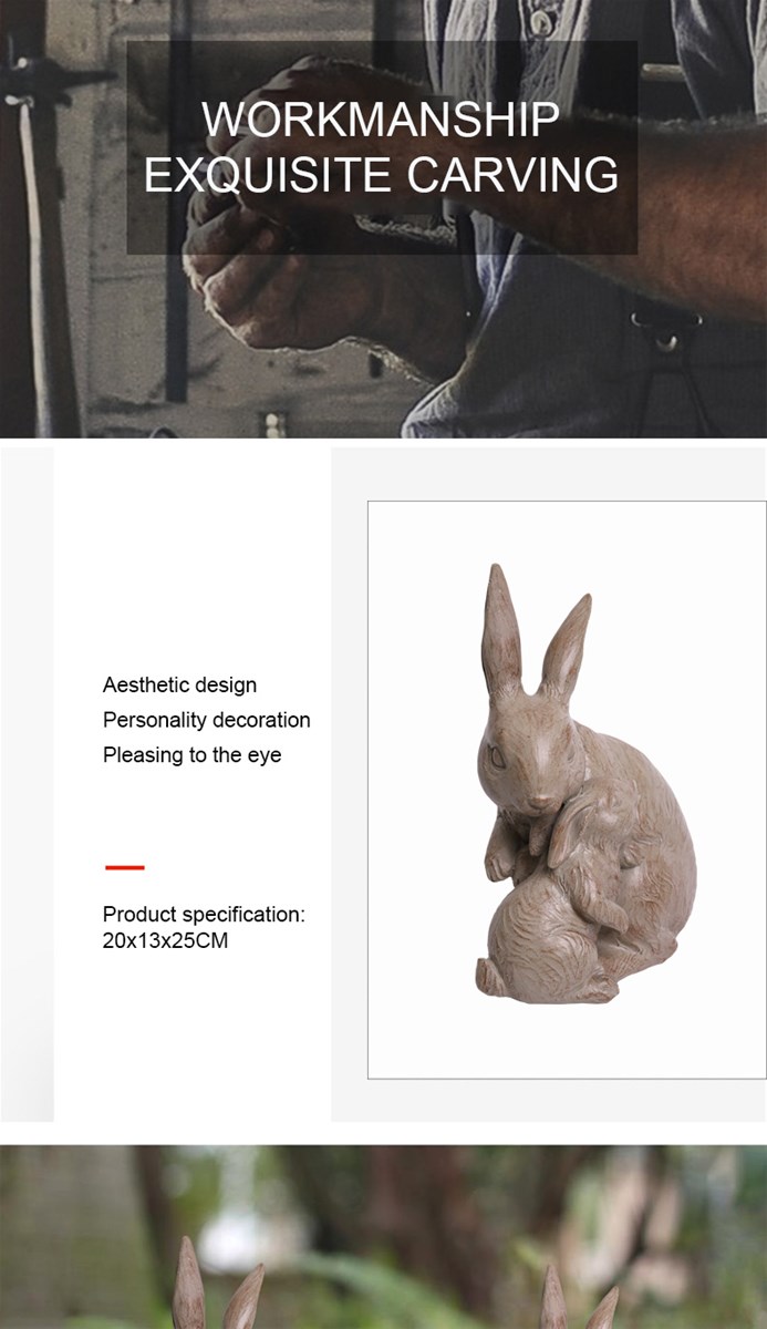 Collaborative Craft Resin Garden Crafts Rabbit Decoration