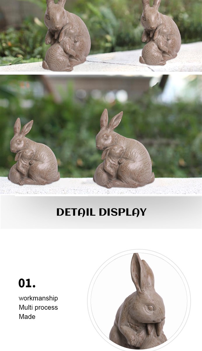 Collaborative Craft Resin Garden Crafts Rabbit Decoration