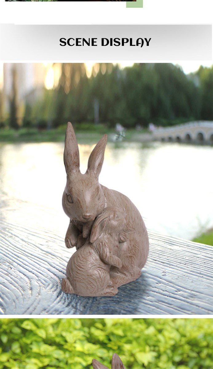 Collaborative Craft Resin Garden Crafts Rabbit Decoration