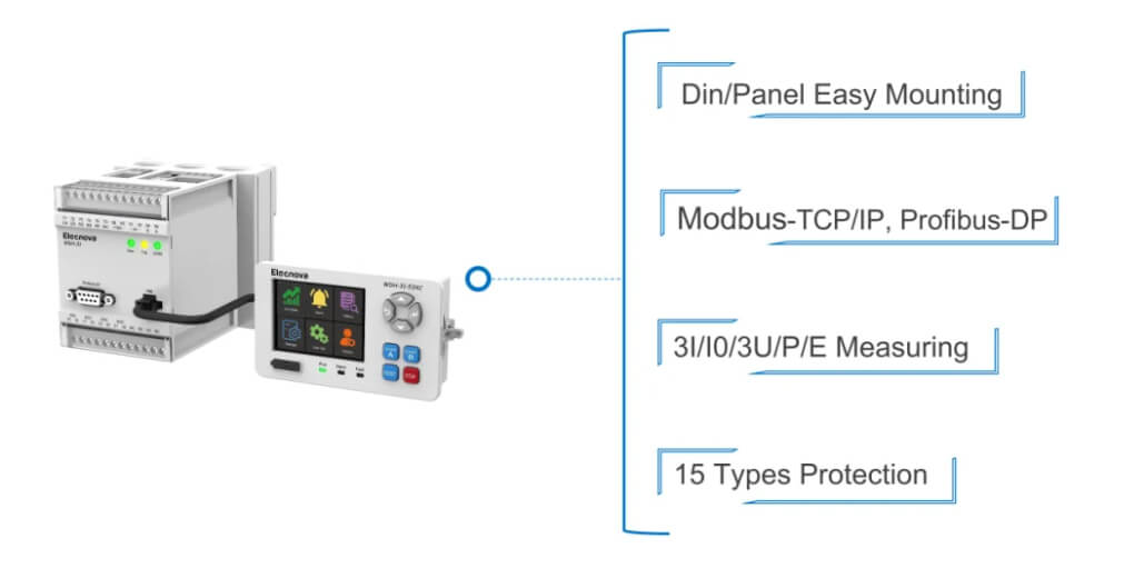 Hot Selling TFT Display Residual Current Temperature Protection Intelligent Motor Controller