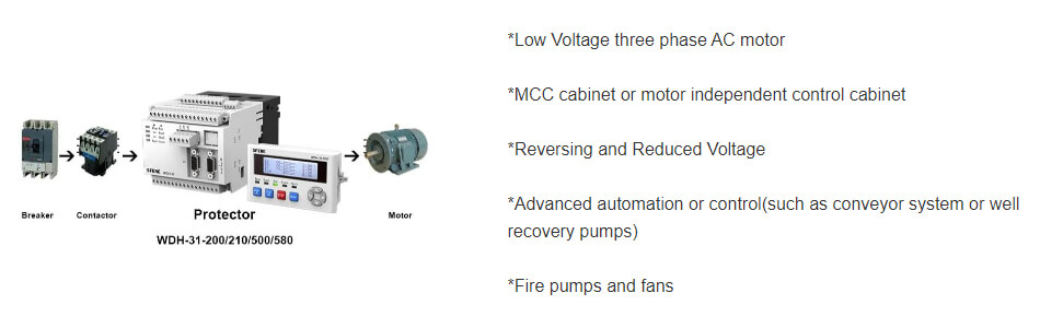 Wdh31200 9 Types Protection MultiFunction Intelligent Motor Protection Controller